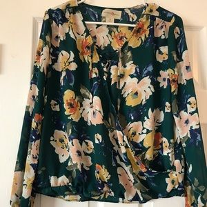 Green flower blouse 3 for $18 item